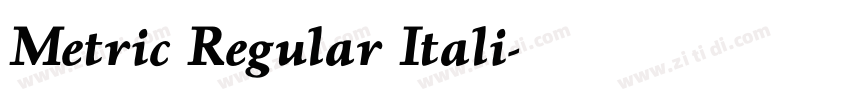 Metric Regular Itali字体转换